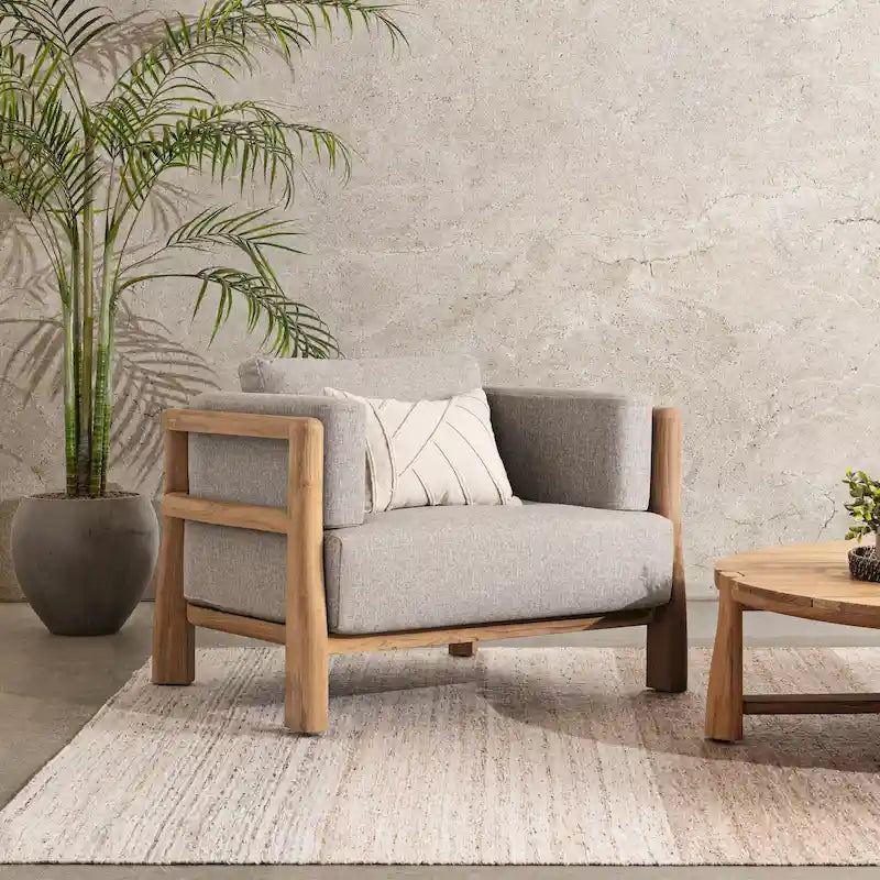 Chaise d'appoint d'extérieur en teck Aston Classic Home