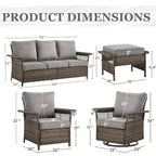 Fauteuils pivotants et coulissants pour canapé, et table basse - Marron