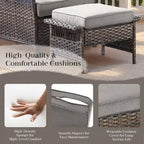 Fauteuils pivotants et coulissants pour canapé, et table basse - Marron