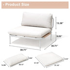 Ensemble de conversation d'extérieur 4 places avec coussins, ensemble personnalisable en combinant plusieurs chaises - Combiné par 4 chaises