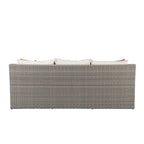 CUSchoice Ensemble de section de patio gris avec 2 oreillers - 82L X 36P X 30H