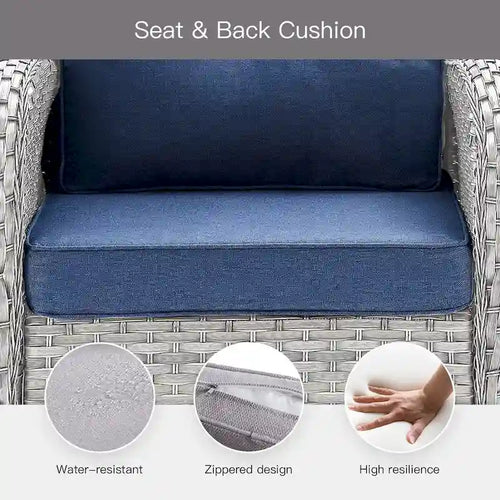 1 Causeuse avec fauteuil pivotant et coussins - Beige clair