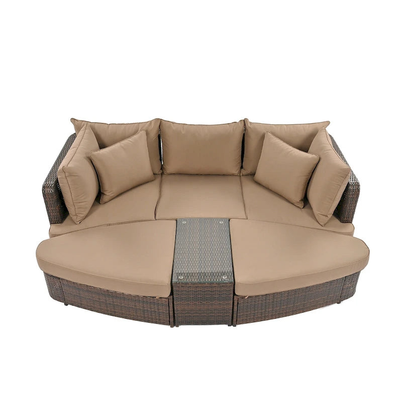 Ensemble de mobilier de jardin 6 pièces avec canapé