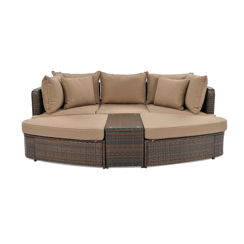 Ensemble de mobilier de jardin 6 pièces avec canapé