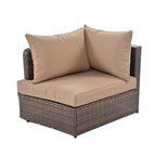 Ensemble de mobilier de jardin 6 pièces avec canapé