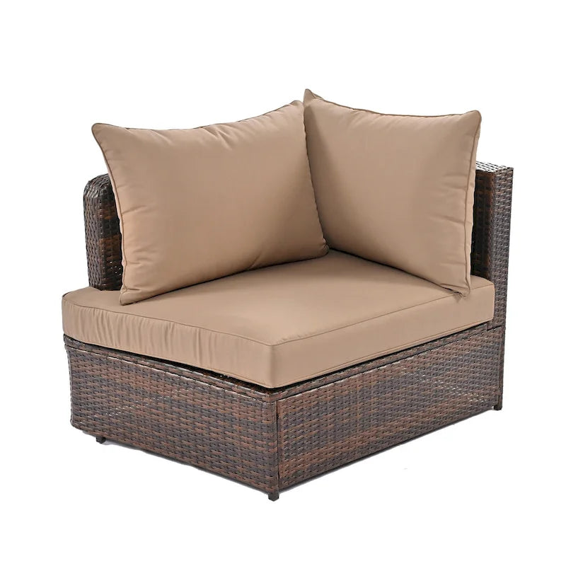 Ensemble de mobilier de jardin 6 pièces avec canapé