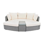 Ensemble de mobilier de jardin 6 pièces avec canapé