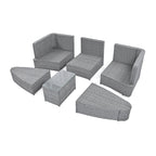 Ensemble de mobilier de jardin 6 pièces avec canapé