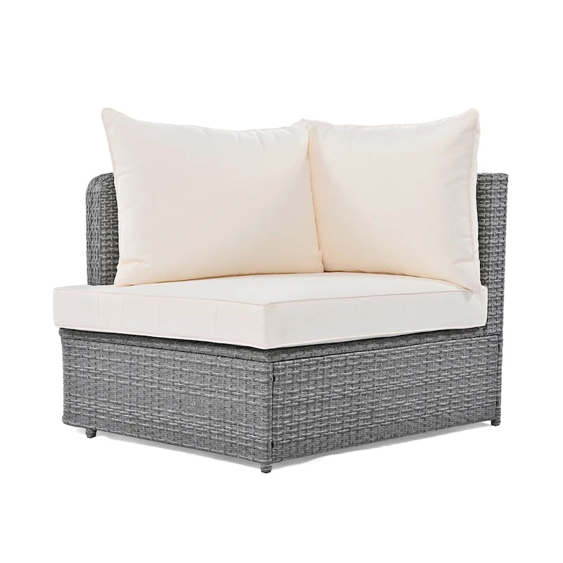 Ensemble de mobilier de jardin 6 pièces avec canapé