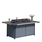 Ensemble de conversation en acrylique pour patio avec table brasero et barbecue
