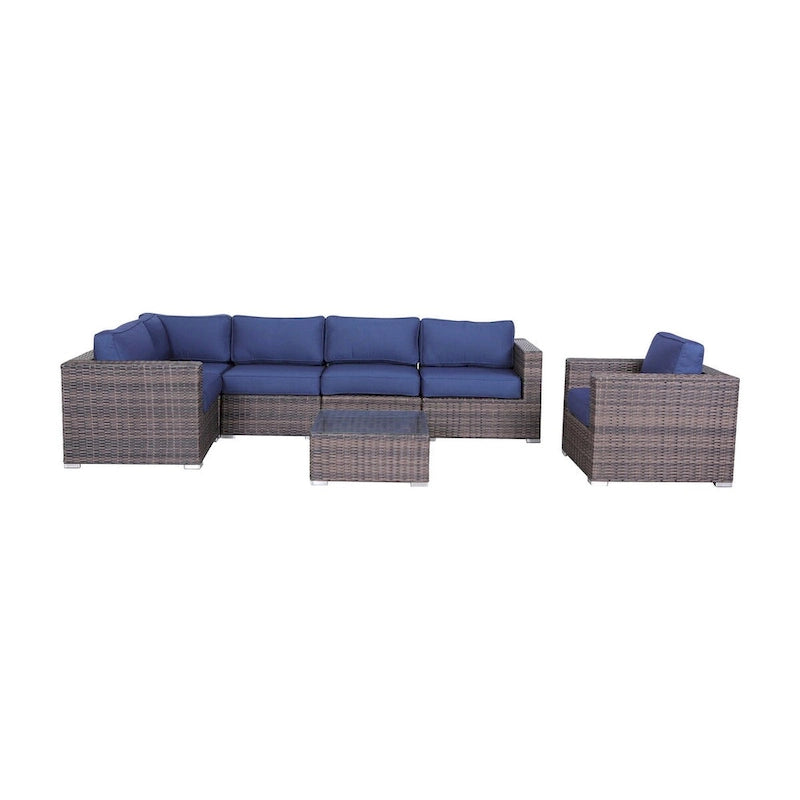 Ensemble de sièges sectionnels LSI 7 pièces avec coussins Sunbrella