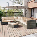 Ensemble de mobilier de jardin 6 pièces pour 6 personnes