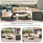 Ensemble de mobilier de jardin 6 pièces pour 6 personnes