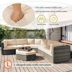Ensemble de mobilier de jardin 6 pièces pour 6 personnes
