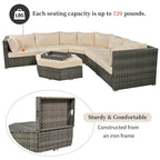 Ensemble de mobilier de jardin 6 pièces pour 6 personnes