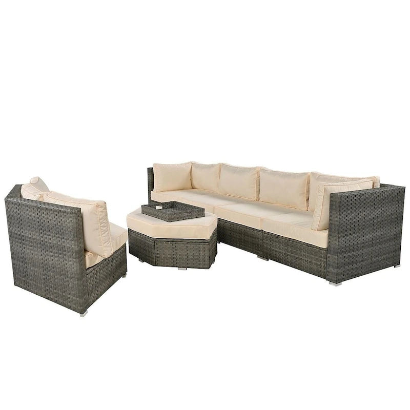 Ensemble de mobilier de jardin 6 pièces pour 6 personnes