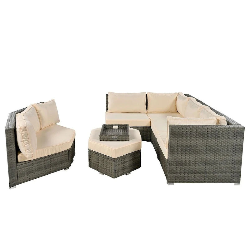 Ensemble de mobilier de jardin 6 pièces pour 6 personnes