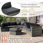 Ensemble de mobilier de jardin 6 pièces pour 6 personnes