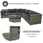 Ensemble de mobilier de jardin 6 pièces pour 6 personnes