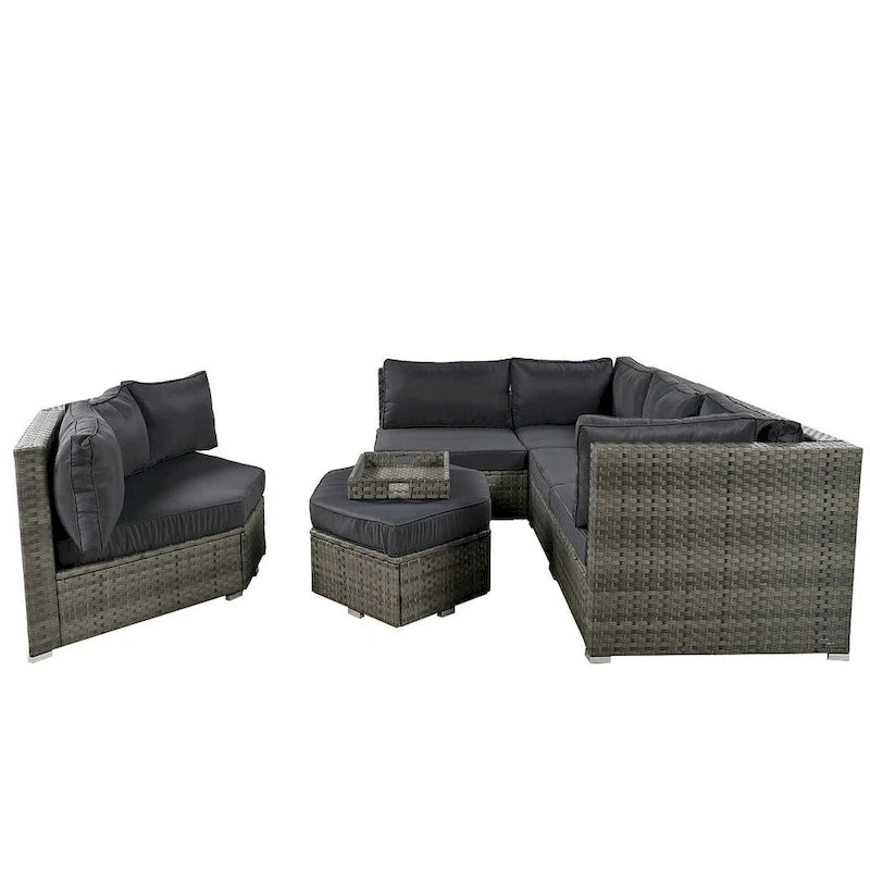 Ensemble de mobilier de jardin 6 pièces pour 6 personnes