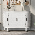 Meuble de rangement en MDF noir/marine/blanc/gris antique avec portes à motif gaufré et poignées métalliques
