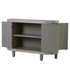 Meuble de rangement en MDF noir/marine/blanc/gris antique avec portes à motif gaufré et poignées métalliques