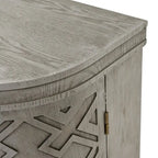 Meuble de rangement en MDF noir/marine/blanc/gris antique avec portes à motif gaufré et poignées métalliques