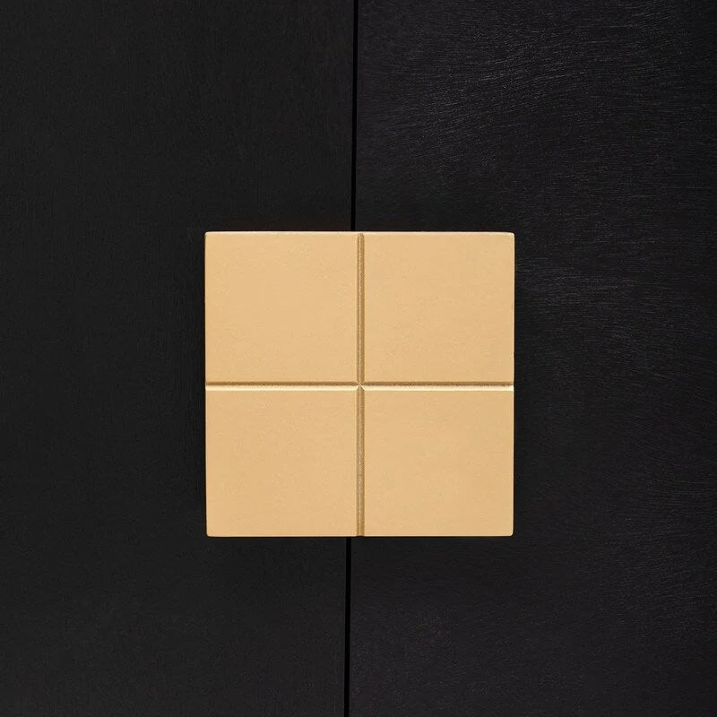 Meuble de rangement 4 portes en MDF et placage de bois, blanc/marine/noir, avec 3 étagères réglables et pieds en fer
