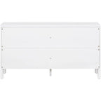 Buffet à 4 portes en rotin gris/blanc/noir