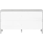 Buffet à 4 portes en rotin gris/blanc/noir