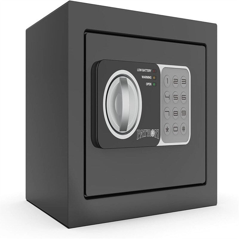 Coffre-fort électronique en acier noir/vert/bleu/rose avec clavier, clés d'urgence et boulons de fixation