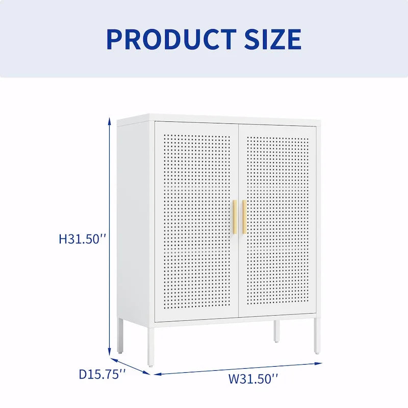 Armoire de rangement verrouillable 2 portes en acier laminé à froid noir/blanc avec 2 étagères réglables