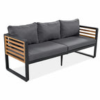Ensemble de conversation avec canapé pour 5 personnes, mobilier d'extérieur avec coussins amovibles