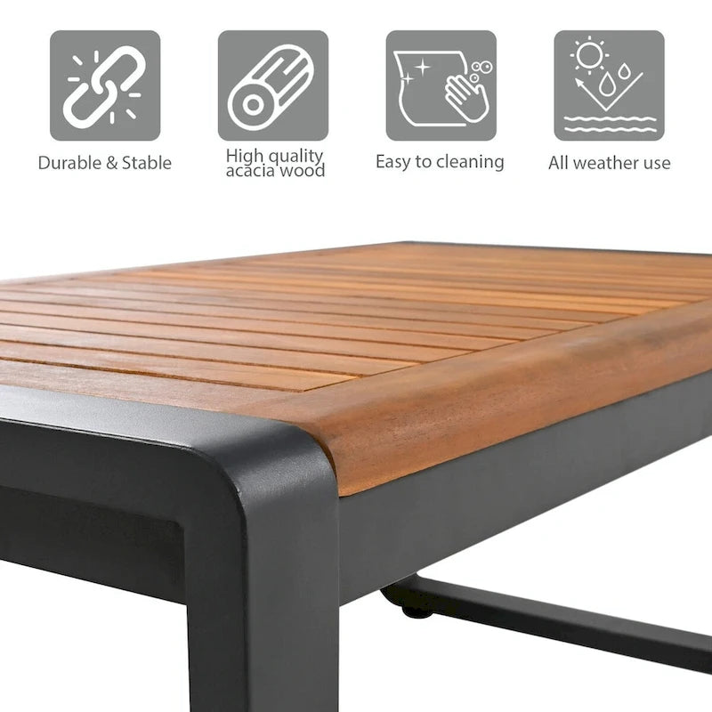 Ensemble de conversation avec canapé pour 5 personnes, mobilier d'extérieur avec coussins amovibles