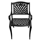 Ensemble de salle à manger rond Rose Outdoor Lattice 48 pouces en bronze avec quatre chaises - N/A