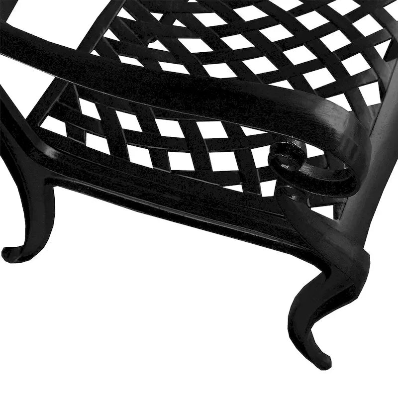 Ensemble de salle à manger rond Rose Outdoor Lattice 48 pouces en bronze avec quatre chaises - N/A
