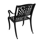Ensemble de salle à manger rond Rose Outdoor Lattice 48 pouces en bronze avec quatre chaises - N/A