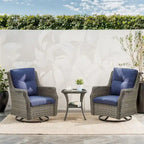 Gymojoy Ensemble de canapés de jardin d'extérieur à dossier haut - Gris
