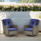 Gymojoy Ensemble de canapés de jardin d'extérieur à dossier haut - Gris