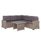 Indoor/Outdoor Conversation Set with Sofa and Table