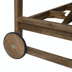 Bain de soleil extérieur en bois de style rustique pour 2 personnes, lit de repos d'extérieur