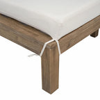 Bain de soleil extérieur en bois de style rustique pour 2 personnes, lit de repos d'extérieur