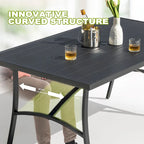 Ensemble de salle à manger extérieur 7 pièces en aluminium avec chaises pivotantes