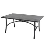 Ensemble de salle à manger extérieur 7 pièces en aluminium avec chaises pivotantes
