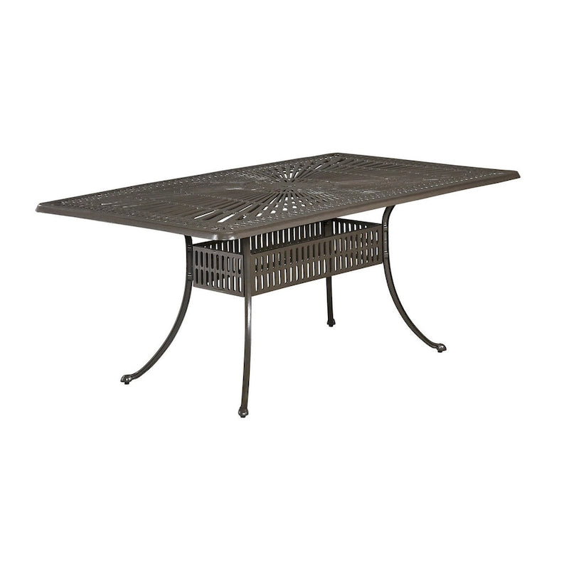 Ensemble de salle à manger d'extérieur 7 pièces Grenada Charcoal en aluminium - 72 x 29 x 42