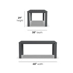 Table de salle à manger rectangulaire Grayton - 38 x 29 x 68