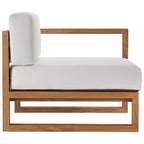 Causeuse sectionnelle 2 places en teck de jardin Upland