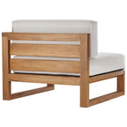 Causeuse sectionnelle 2 places en teck de jardin Upland