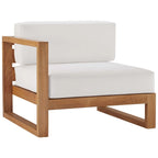 Causeuse sectionnelle 2 places en teck de jardin Upland