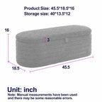 Banc de rangement en velours capitonné bleu marine avec couvercle à charnière amortie